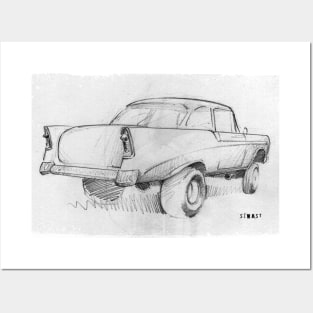 56 Chev Gasser Posters and Art